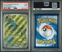 2023 Pokemon SV:151 Illustration Rare Bulbasaur 166/165 PSA 9 - Image 2