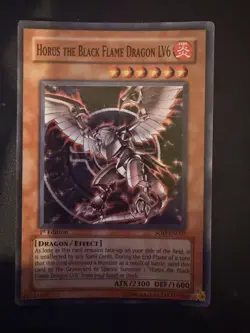 Yu-Gi-Oh Horus the Black Flame Dragon LV6 SOD-EN007 Super Rare 1st Edition - Image 1