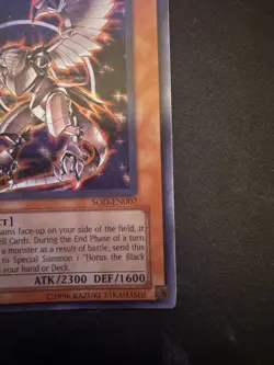 Yu-Gi-Oh Horus the Black Flame Dragon LV6 SOD-EN007 Super Rare 1st Edition - Image 5