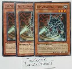 YUGIOH THE SIX SAMURAI YARIZA X3 COMMON LIGHT PLAYED - Image 1