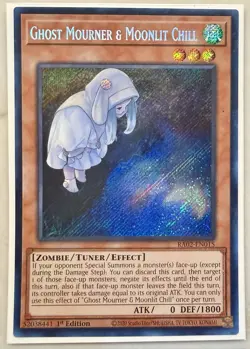 Yugioh Ghost Mourner & Moonlit Chill RA02-EN015 Secret Rare Alt Art 1st Ed NM - Image 1