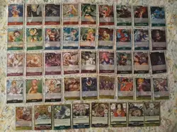 One Piece TCG English Lot ×44 All Foils (No Duplicates) - Image 1