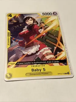 Baby 5 Rare (R) OP12-112 Tournament Pack 2026 Vol. 1 English Foil - Image 3