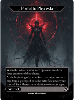 Portal to Phyrexia - Full Art Altered Art Custom Proxy Cards - Image 1