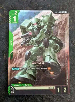 Gundam TCG - Zaku II - ST03-008 - Alt Art - C+ textured foil card - Image 1