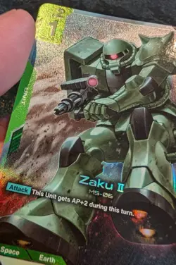 Gundam TCG - Zaku II - ST03-008 - Alt Art - C+ textured foil card - Image 2