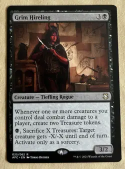Grim Hireling-Tiefling Rogue MTG NM -Includes Card Sleeve- - Image 1