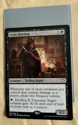 Grim Hireling-Tiefling Rogue MTG NM -Includes Card Sleeve- - Image 3