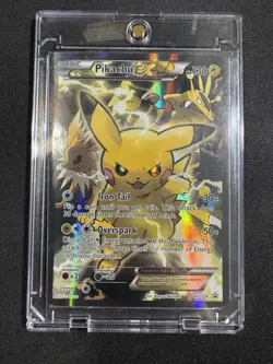 Pokemon Pikachu EX Full Art Holo Black Star Promo XY124 Trading Card - Image 1