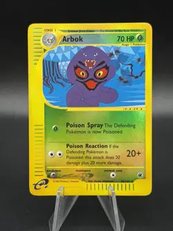 POKEMON CARD 2002 ARBOK REVERSE HOLO E-READER 35/165 EXPEDITION HP/DMG ET3 - Image 1