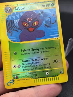 POKEMON CARD 2002 ARBOK REVERSE HOLO E-READER 35/165 EXPEDITION HP/DMG ET3 - Image 2