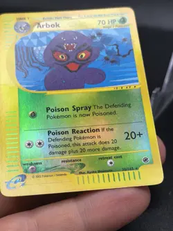 POKEMON CARD 2002 ARBOK REVERSE HOLO E-READER 35/165 EXPEDITION HP/DMG ET3 - Image 3