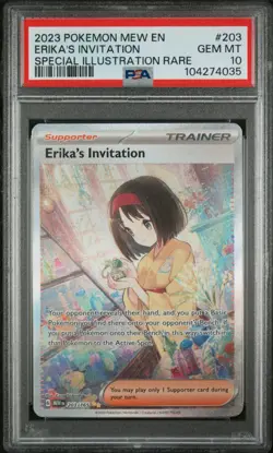 PSA 10 Erika’s Invitation 203/165 2023 Pokemon Scarlet & Violet 151 English Card - Image 1