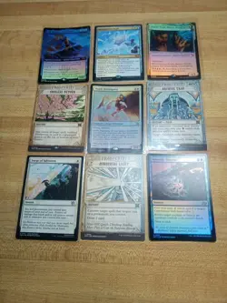 9 Card MTG Lot 3 Mythic 3 Rare 3 Uncommon Foils Full Arts Magic The Gathering - Image 1