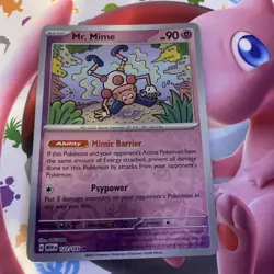 Pokemon Card Mr. Mime Pokemon 151 Scarlet & Violet Reverse Holo 122/165 NM - Image 1