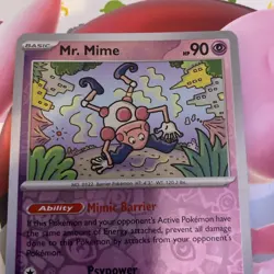Pokemon Card Mr. Mime Pokemon 151 Scarlet & Violet Reverse Holo 122/165 NM - Image 2