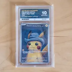 ACE 10 Pikachu With Grey Felt Hat 2023 Van Gogh Museum Pokemon Promo Card SVP085 - Image 1