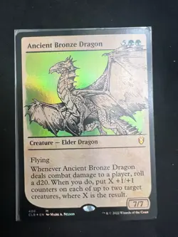 Ancient Bronze Dragon Showcase Foil Mythic CLB Green 406 Mark Nelson MTG NM - Image 1
