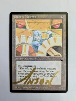 MTG THE DARK Diabolic Machine SIGNED IN GOLD BY ANSON MADDOCKS - Image 1