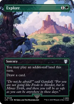 Explore (Borderless) - NM - Lord of the Rings Commander LTC MTG - Image 1