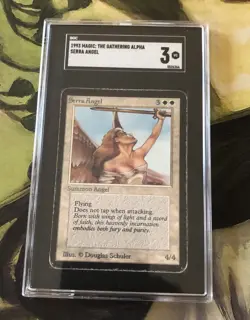 Magic The Gathering MTG Serra Angel ALPHA Graded SGC 3.0 Very Good Vintage - Image 1
