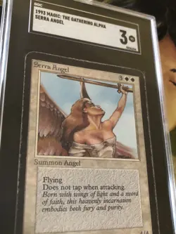 Magic The Gathering MTG Serra Angel ALPHA Graded SGC 3.0 Very Good Vintage - Image 4