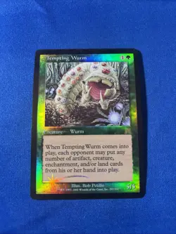 1x FOIL TEMPTING WURM x1 LP Onslaught MtG Magic fast shipping - Image 1
