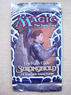 Magic the Gathering: 1 Boosterhulle Stronghold Leerhulle / empty wrapper vintage - Image 1