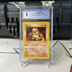 1999 Pokemon Base Set Magmar Shadowless #36/102 CGC 9 Mint WOTC - Image 1