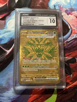 Teal Mask Ogerpon ex Pokemon Prismatic Evolutions - 177/131 Hyper Rare CGC 10 - Image 1