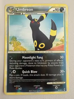 Umbreon 22/95 Call of Legends Reverse Holo Card Pokemon Card LP+ - Image 1
