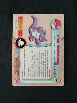 DMG! Nidoking #34 HOLO FOIL Blue Label - Pokemon Topps TV Animation - Image 2