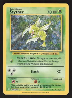 Scyther 006/034 Pokemon TCG Trading Card Game Classic NM - Image 1