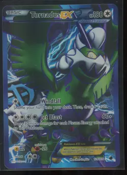 2013 Pokemon XY Plasma Freeze Tornadus EX Rare Ultra FA #114/116 - Image 1