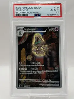 2025 POKEMON BLK EN-BLACK BOLT ILLUSTRATION RARE #121 BEHEEYEM PSA 8.5 - Image 1