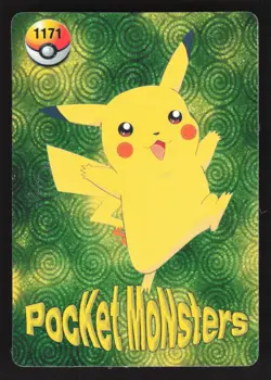 Snorlax Pikachu 1171 Prism,Holo Pokemon Carddass Vending Sticker - Image 2