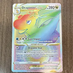 Pokemon Dragonite VSTAR Secret Rare Holo 081/078 Pokemon GO 280 HP VSTAR Power - Image 1