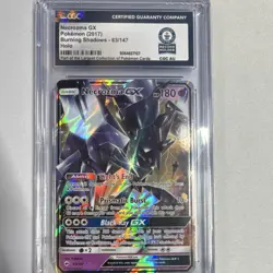 Pokemon Necrozma GX SM-Burning Shadows 63/147 Holo CGC World Record 1 of 1 2017 - Image 1