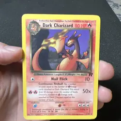 Dark Charizard 21/82 Team Rocket Rare Pokemon Card Non-Holo LP - Image 1