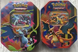 6 x Pokemon TCG Mega Charizard Ex Tins X + Y - Mega Evolution Brand New & Sealed - Image 2