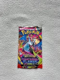 New Pokemon TCG Mega Evolution Phantasmal Flames Booster Packs Sealed X6 Packes - Image 2