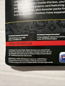 Pokemon 2024 Scarlet & Violet Paldean Fates SHINY GREAVARD TECH STICKER - Image 4