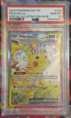 Pokemon 2024 Pikachu Ex 238/191 SIR Surging Sparks GEM MINT PSA 10 - Image 1