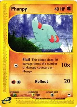 Pokemon TCG Phanpy Aquapolis 100/147 Regular NM - Image 1