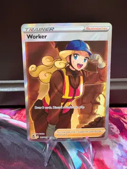Worker 195/195 - Pokemon TCG SWSH12: Silver Tempest - Full Art Ultra Rare - NM - Image 1