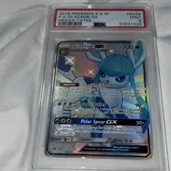 Pokemon Glaceon GX SV55/SV94 Hidden Fates Shiny Vault Full Art Holo PSA 9 - Image 1