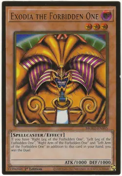 Yu-Gi-Oh! Exodia the Forbidden One Gold Rare 1st Edition MGED-EN005 NM - Image 1