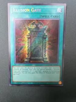 Yugioh Illusion Gate MZMU-EN023 Secret Rare 1st Edition NM - Image 1