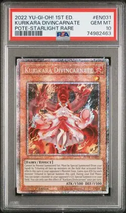 Yugioh Kurikara Divincarnate POTE-EN031 Starlight Rare PSA 10 - Image 1