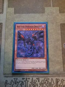 YUGIOH RED-EYES DARKNESS DRAGON LDS1-EN003 COMMON 1ST ED NM - Image 1